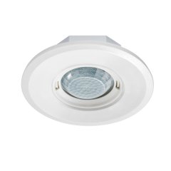 360° ceiling-mounted motion detector, recessed-mounted, approx. range Ø 8 m, remotely controlled, round white