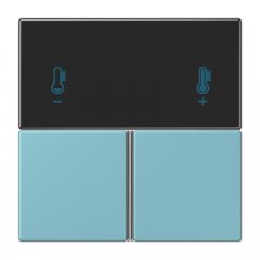 Taustiņs 3-viet, F40 KNX telpas kontrolierim, Serie LS, céruléen moyen