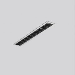 Gaismeklis BEAMLINE SLIM, 25 W, 2050 lm, 930, silver, DALI Recessed ceiling luminaires, L 295 B 45 H 2 HEL 60, Mini-Reflector-System