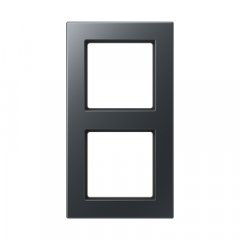 Rāmītis 2-vietīgs, vertikālā un horizontālā montāža, termoplasts krāsots, A 550, matēts antracīts