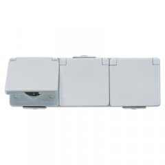 Kontaktligzda SCHUKO, 16 A 250 V ~, ar vāciņu, horizontāla montāža, IP 44, WG 600