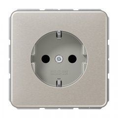 Kontaktligzda SCHUKO, 16 A 250 V ~, Aluminium eloxiert, Serie CD, platīna krāsa