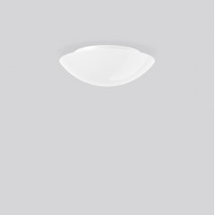 Gaismeklis FLAT BASIC, white, on/off Ceiling and wall luminaires, D 370 H 118, Opal glass, HF movement sensor