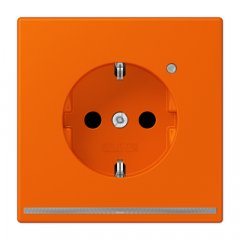Kontaktligzda SCHUKO, 16 A 250 V ~, ar LED apgaismojumu, ar bērnu drošību, Serie LS, oranža