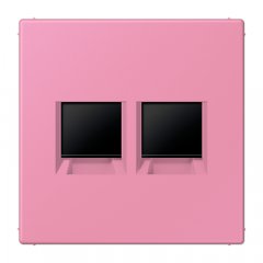 Virsma (ar fiksatoru) modulārai datu rozetei 2-vietīga, UMA-CAT6A, termoplasts lakots, Serie LS, rose vif