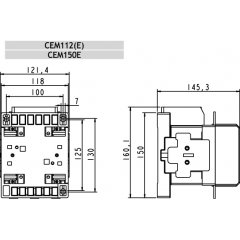 CEM150E.22-250V-AC/DC Palīgkontaktors 75kW + 2NO + 2NC