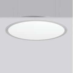 Gaismeklis TRIONA round, 80 W, 8000 lm, 830, silver, DALI Recessed ceiling luminaires, D 889 H 2 HEL 89, Plastic (PMMA) opal