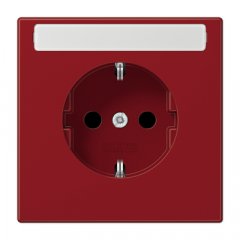 Kontaktligzda SCHUKO, 16 A 250 V ~, marķējams, termoplasts, Serie LS, sarkana
