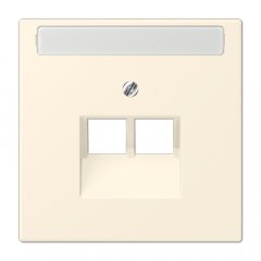 Virsma IAE/UAE-datu rozetei 2 x 8-polig, marķējams, termoplasts lakots, Serie LS, blanc ivoire