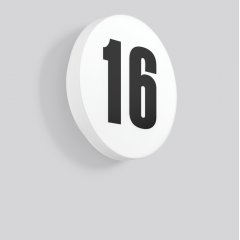 Gaismeklis FLAT SLIM step, 11...22 W, 1200...2500 lm, 830, 840, white, on/off House number luminaires, D 350 H 75