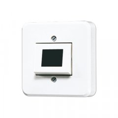 Poga, plakana, 1 polu BEZ kontakta, 1 A, AC/DC 24 V, AP 600, balts