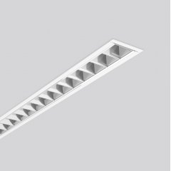 Gaismeklis LESS IS MORE 50, 22 W, 2500 lm, 830, white, DALI Recessed ceiling and wall luminaires, L 861 B 71 H 2 HEL 75, Alea optical system