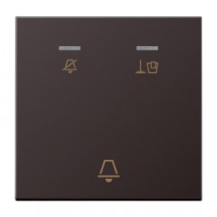 Taustiņš viesnīcām, simbols netraucēt, uzkopt istabu un zvans, Serie LS, tumša (lackiertes Aluminium)