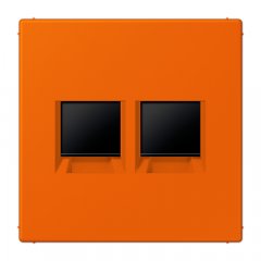 Virsma (ar fiksatoru) modulārai datu rozetei 2-vietīga, UMA-CAT6A, termoplasts lakots, Serie LS, oranža