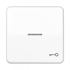 Taustiņš ar indikācijas logu, ar simbolu, duroplasts, Serie CD, balts