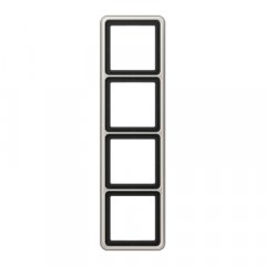 Rāmītis 4-vietīgs, vertikālā un horizontālā montāža, alumīnijs anodēts, CD 500, platīna krāsa