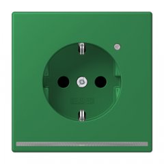 Kontaktligzda SCHUKO, 16 A 250 V ~, ar LED apgaismojumu, ar bērnu drošību, Serie LS, vert foncé