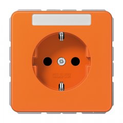 Kontaktligzda SCHUKO, 16 A 250 V ~, marķējams, ar bērnu drošību, termoplasts, Serie CD, orange
