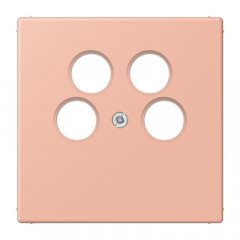 Centrālplate 4-vietīga SAT-TV-kontaktligzda (Ankaro), termoplasts, Serie LS, rose clair