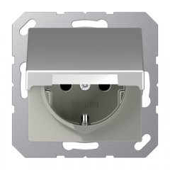 Kontaktligzda SCHUKO, 16 A 250 V ~, ar vāciņu, termoplasts krāsots, Serie A, alumīnijs