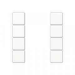 Taustiņs 4-viet, F50, Serie AS/A, balts