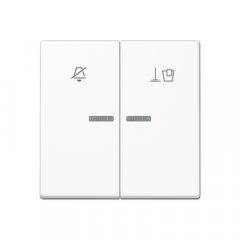 Taustiņš viesnīcām, simbols netraucēt un uzkopt istabu, Serie A, balts