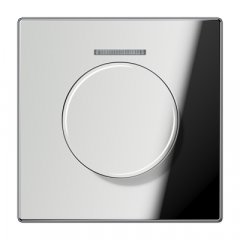 Centrālplate ar indikācijas logu KNX rotējošajam sensoram, Metall verchromt, Serie LS, glanzchrom