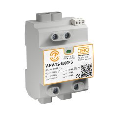 Kombinētā aizsardzības ierīce Y, PV+FS 1500V DC, pelēks V-PV-T2-1500+FS