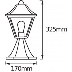 Apgaismes stabiņš ENDURA Classic Tradition 33cm E27 Gold