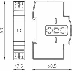 Zibens strāvas novadītājs priekš AC un DC 60V AC VF60-AC/DC