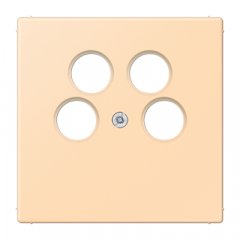 Centrālplate 4-vietīga SAT-TV-kontaktligzda (Ankaro), termoplasts, Serie LS, ocre