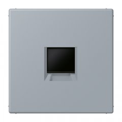 Virsma (ar fiksatoru) modulārai datu rozetei 1-vietīga, UMA-CAT6A, termoplasts lakots, Serie LS, gris clair 59