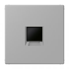 Virsma (ar fiksatoru) modulārai datu rozetei 1-vietīga, UMA-CAT6A, termoplasts lakots, Serie LS, gris moyen