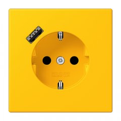 Kontaktligzda SCHUKO 16 A 250 V ~, USB pieslēgvieta 1 x Typ A, ar bērnu drošību, Serie LS, le jaune vif