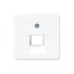 Virsma IAE/UAE-datu rozetei 1 x 8-polig, termoplasts, 50 x 50 mm, balts