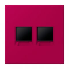 Virsma (ar fiksatoru) modulārai datu rozetei 2-vietīga, UMA-CAT6A, termoplasts lakots, Serie LS, rouge rubia