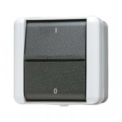 Slēdzis Wippschalter, Aus 2-pol., 10 AX 250 V ~, IP 44, WG 800