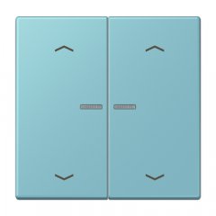 JUNG HOME taustiņš 2-viet, ar bultiņu simboliem<br />
, Serie LS, céruléen moyen