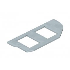 Montāžas plaksne ar 3x caurumiem Type A 20,10x14,8, V2A, 1.4301 MPRM2 2A