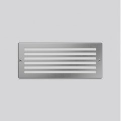 Gaismeklis BRICK STEPS, 6 W, 110 lm, 830, inox, on/off Recessed wall and step luminaires, L 236 B 100 H 5, Plastic (PC) opal