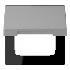 Rozetes vāks ar atsperi, termoplasts krāsots, Serie LS, gris moyen