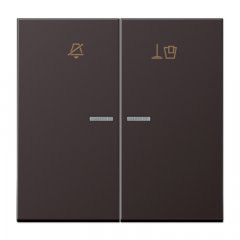 Taustiņš viesnīcām, simbols netraucēt un uzkopt istabu, Serie LS, tumša (lackiertes Aluminium)