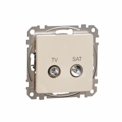 TV/SAT ligzda, Sedna Design & Elements, caurejoša, 7dB, PRO, bēšs