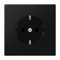 Kontaktligzda SCHUKO, 16 A 250 V ~, ar bērnu drošību, Serie LS, grafītmelns matēts