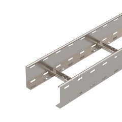 Kabeļu trepe perforēta, ar VS spraišļiem 110x200x6000, V2A, 1.4301, 2B