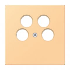 Centrālplate 4-vietīga SAT-TV-kontaktligzda (Ankaro), termoplasts, Serie LS, terre sienne claire 59