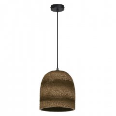 Decor Cardboard Bell Pendant E27 Brown