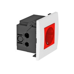 Rozetes komplekts priekš 1-vietīga Modul 45 84x84x59mm, PC, signālsarkana, 3001 SDE-RW D0RT1