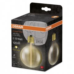 Spuldze Vintage 1906® LED CLASSIC A, Globe and EDISON WITH FILAMENT-MAGNETIC STYLE 12 2.2 W/2700 K GOLD E27