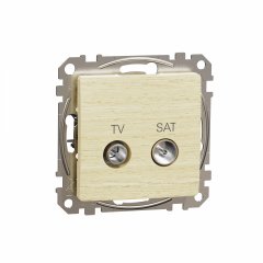 TV/SAT ligzda, Sedna Design & Elements, caurejoša, 7dB, PRO, bērzs